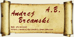 Andrej Brcanski vizit kartica